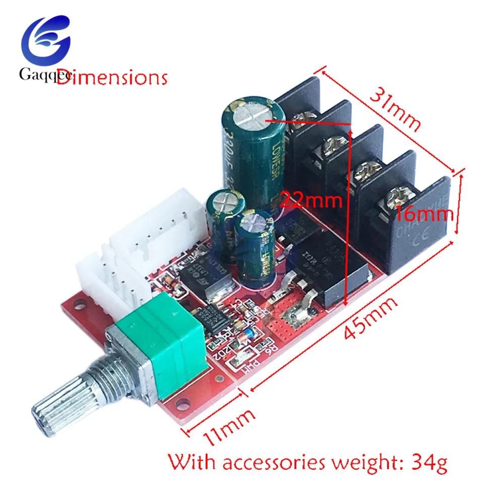 DC PWM мотор регулятор скорости модуль 10V 50V 15A диммеры для светодиодной ленты