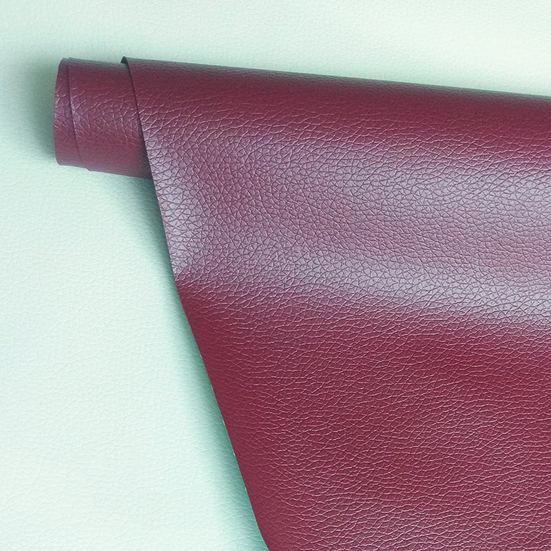 Meetee 50x137 см толщиной 0,5 мм самоклеящаяся искусственная Синтетическая кожа факсимильная ткань для дивана патч ремонт восстановленная сумка мягкая ткань - Цвет: wine red