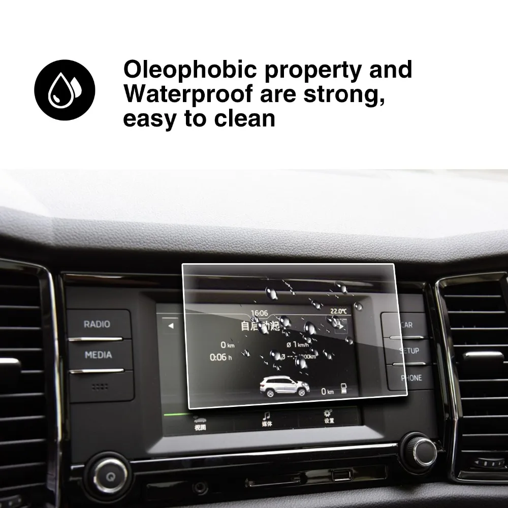 RUIYA Car Screen Protector For Karoq Swing 6.5 Inch 2017 2018 GPS Navigation Display Screen Auto Interior Stickers Accessories