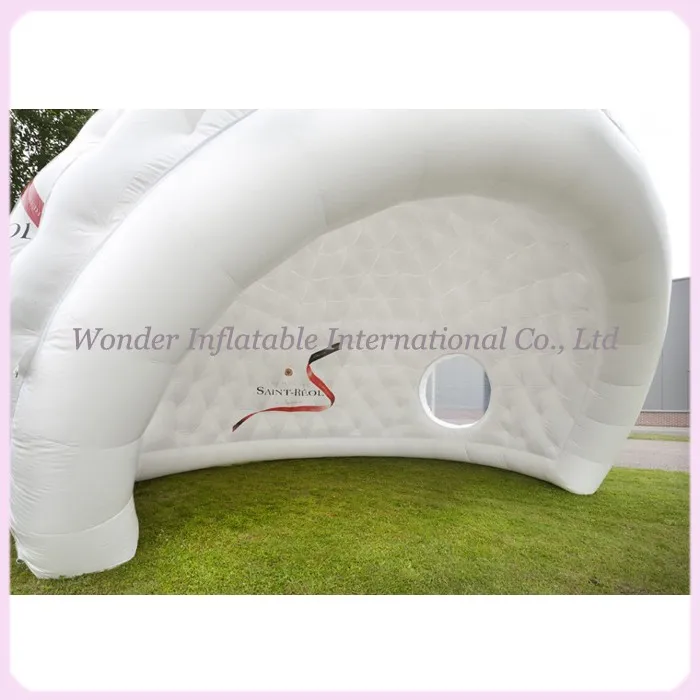 Горячая Белая надувная палатка в форме иглу открытый надувной купол палатка индивидуальные тент для гольфа с прозрачные окна для мероприятий