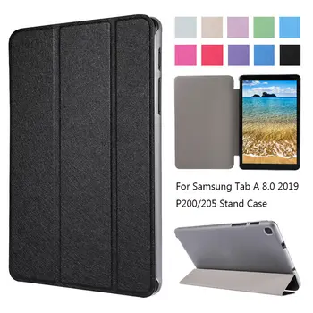 

Ultra-thin Pu + Transparent Case for Samsung Galaxy Tab A 8.0 P200 P205 Flip Stand Funda Cover for Samsung Galaxy TAB A 8.0 2019