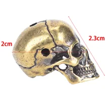 Латунный череп нож бусины зонтик веревка Шарик Открытый Винтаж Череп Новые бусины
