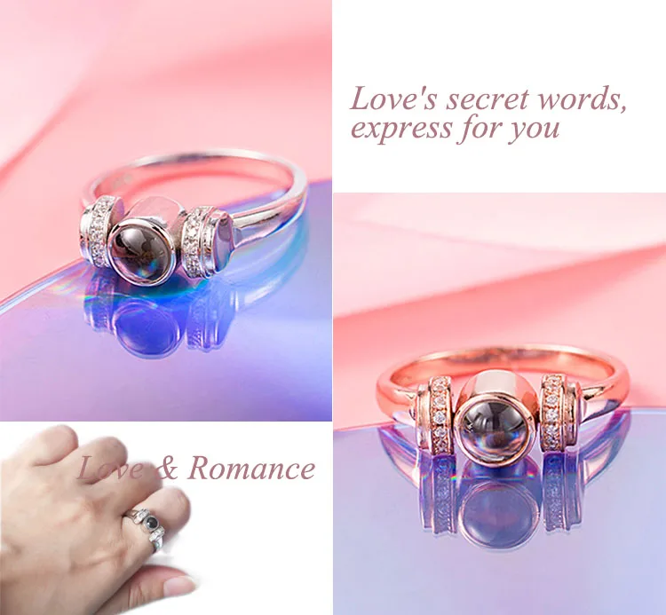 Swarovski crystal100languages love rings 11