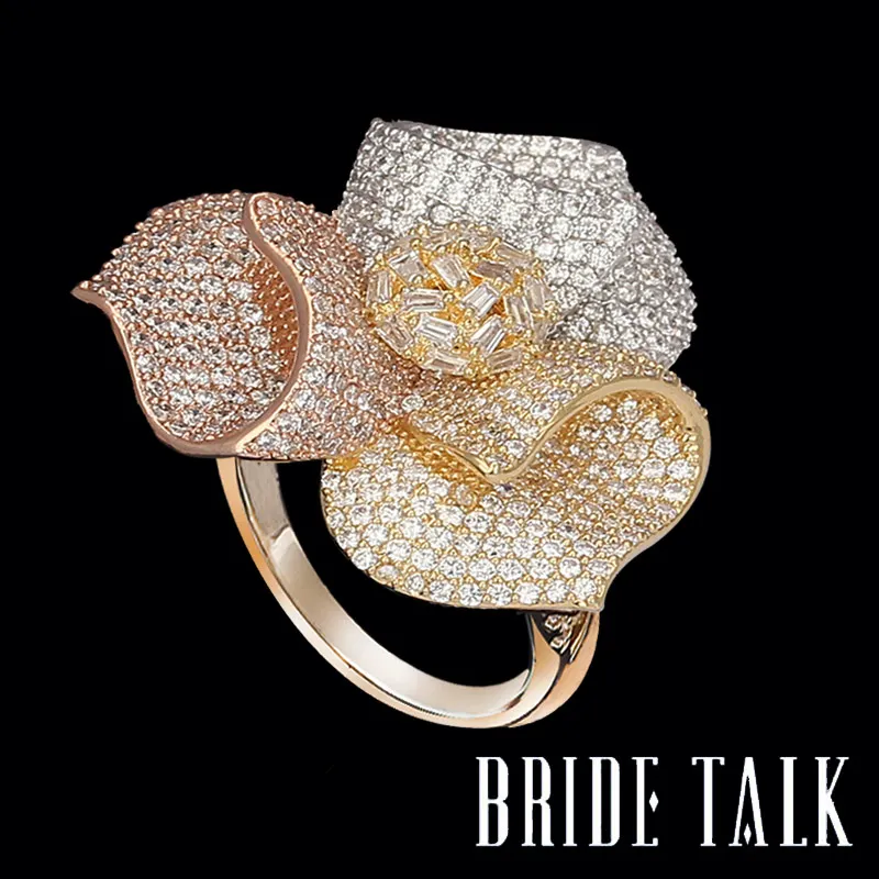 Роскошные брендовые обручальные кольца с цирконом для невесты, обручальные кольца с цветами для невесты, Женские Ювелирные изделия, anel masculino
