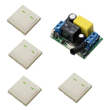

New Product Smart Home AC220V High Power 10A Relay Wireless Remote Switch Wall Panel Remote Transmitter Downlights Wall Lamps