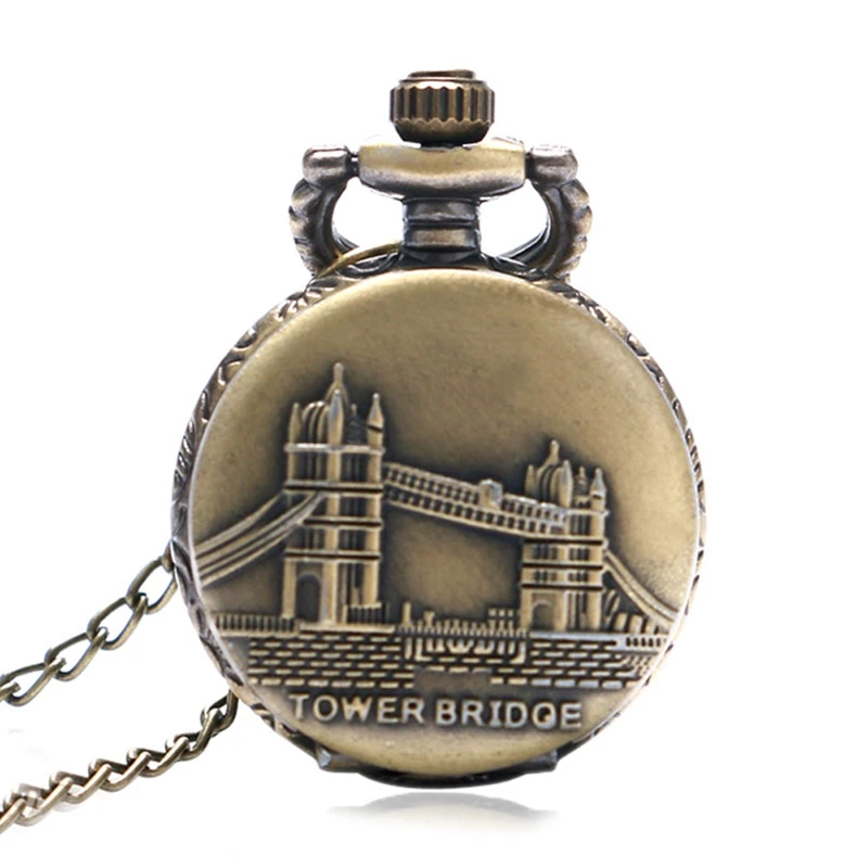 Винтажные карманные часы Reloj De Bolsillo с английским флагом и изображением Лондона