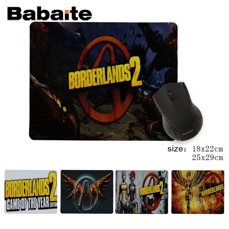 

Babaite Vintage Cool Borderlands Logo Customized MousePads Computer Laptop Mouse Mat Soft Rubber Professional Gaming Mouse Pad
