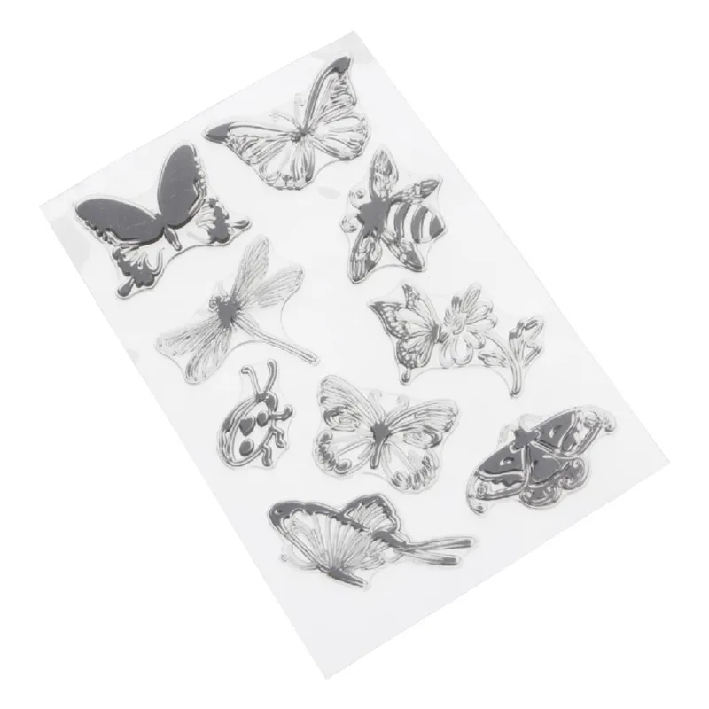 

New Flower Bird PVC Transparent Clear Stamp 1 Sheet Cling DIY Seal Craft Scrapbook for DIY Decoration Supplies