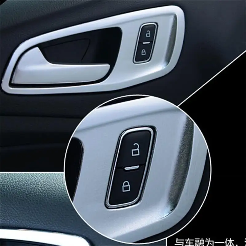 

FOR FORD 2013 2014 2015 ESCAPE KUGA ABS CHROME INTERIOR INSIDE DOOR HANDLE COVER TRIM INNER BOWL Car-Styling Accessories