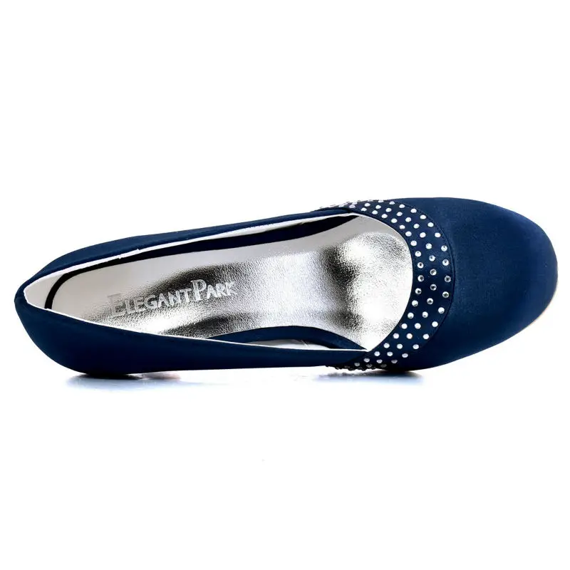 navy mid heel