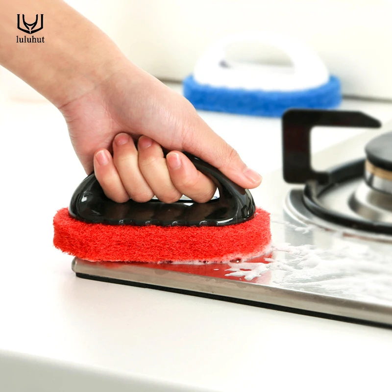 

luluhut cleaning tool handle cleaning brush magic melamine sponge brush kitchen bathroom window smoke lampblack machine cleaner