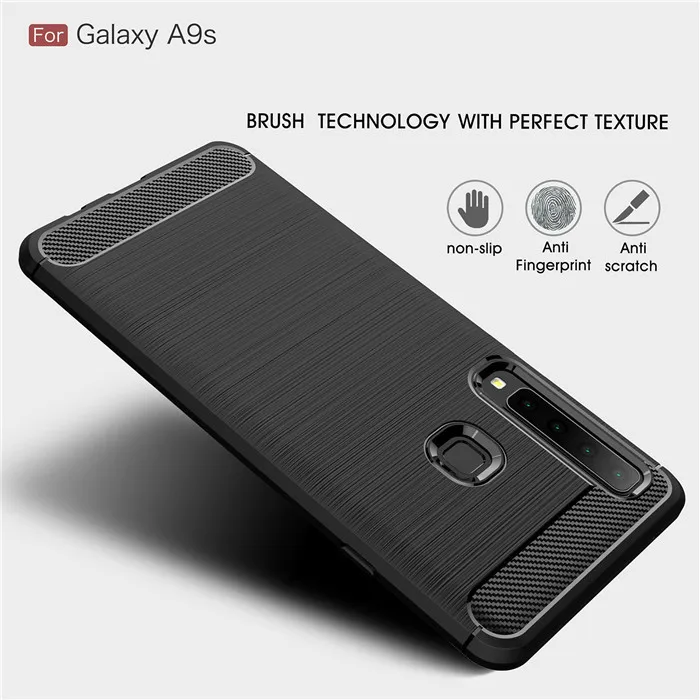 

For Samsung Galaxy A9 2018 A920F A920 SM-A920F case Carbon Fiber Protective TPU Silicone Back Cover for A9S A9 Star Pro 2018