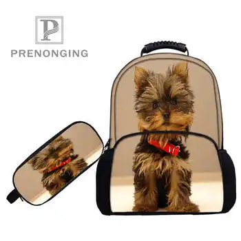 

Custom 17inch Yorkshire- PiBackpacks Pen Bags 3D Printing School Women Men Travel Bags Boys Girls Book Computers Bag#1031-2-2