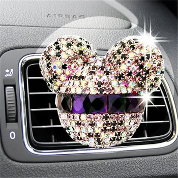 

2Pcs/Set Car Air Freshener Crystal Auto outlet Perfume Conditioning Clip Smell Diffuser Ladies Auto Perfume Car Interior Decor