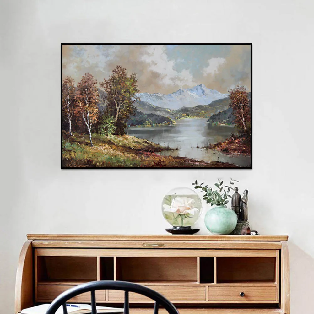 Buy Unframed Canvas Prints Oil Painting Snow Mountain