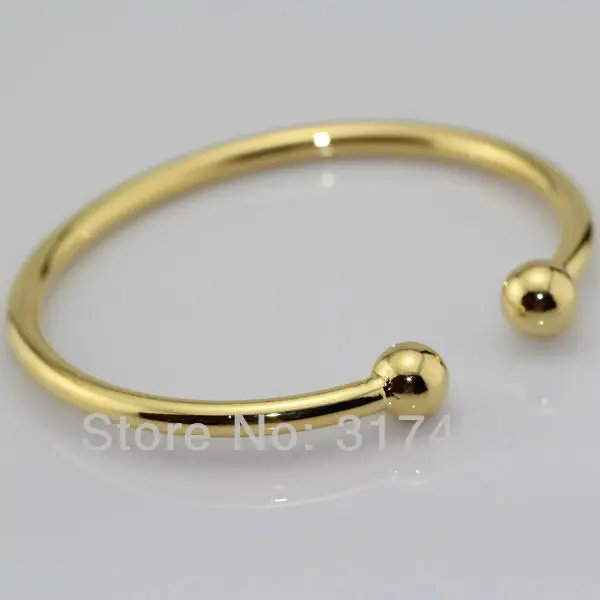 Womens Smooth 18k Yellow Gold Filled Bangle Cuff Solid Plain Womens Smooth 18k Yellow Gold Filled Bangle Cuff Solid Plain Bracelet 55mm Diameter 6mm Width Free