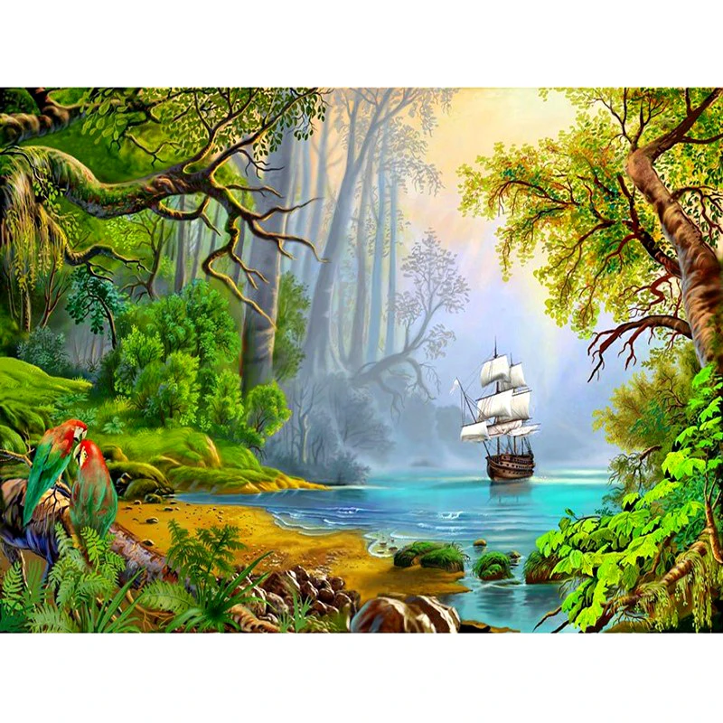 

Full Square/Round Drill 5D DIY Diamond Painting "Forest Scenic" 3D Embroidery Cross Stitch Mosaic Rhinestone Home Decor Gift