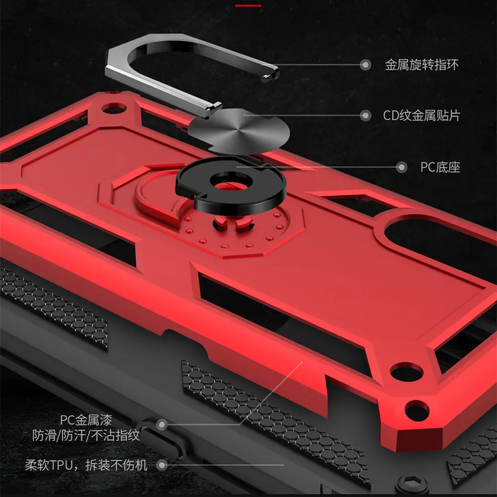Для Xiaomi 9 SE mi9 роскошный бронированный металлический чехол с кольцом для Redmi 7 Note Pro