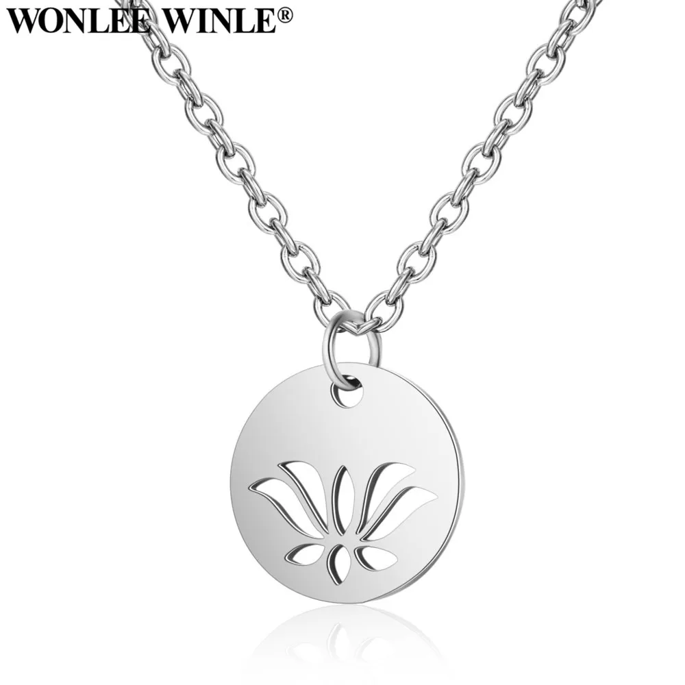 Wonlee Winle Золотые круглые подвески OM Lotus Подвески для женщин DIY полностью