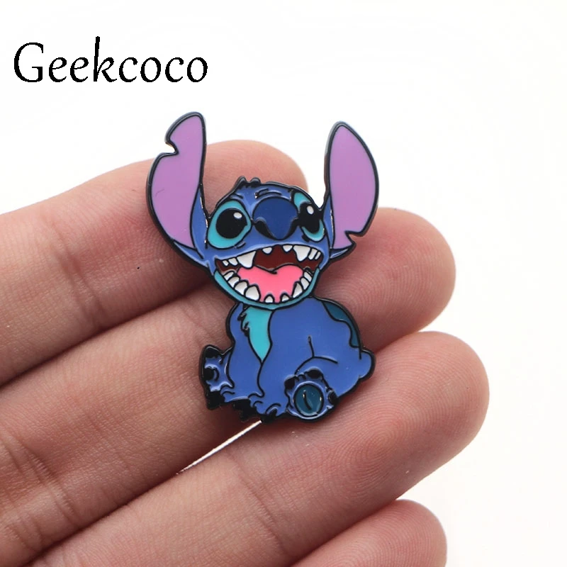 Stitch Lilo Jumba Jookiba цинковый сплав булавки для галстука значки para рубашка сумка Одежда Кепка рюкзак броши для обуви Значки украшения J0082