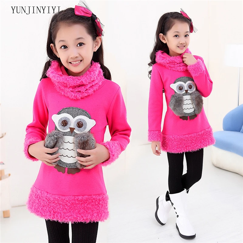 

Brand Cold Winter Teenage Girls Sweaters Children's Owl Clothes Monsoon Kids Tops Clothing Children Warm Korea Sweater