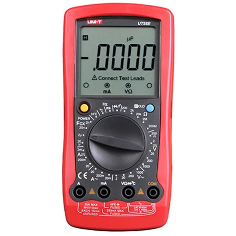 

UNI-T UT58A UT58B UT58C UT58D UT58E Digital Multimeter Ammeter Volt Meter Capacitance LCD AVO Meter Temperature Test Multitester