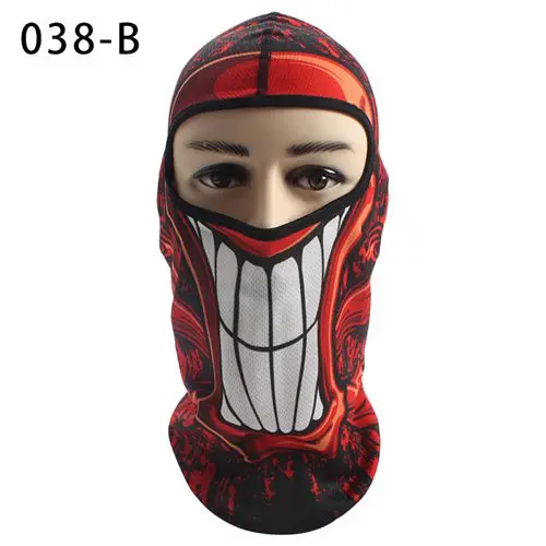 GNHYLL 3D ghosts Балаклава Велосипед Сноуборд вечерние Skullies Beanie ШЛЕМ ЛАЙНЕР зимняя вязаная шапка полная маска для лица для женщин и мужчин - Цвет: 038B