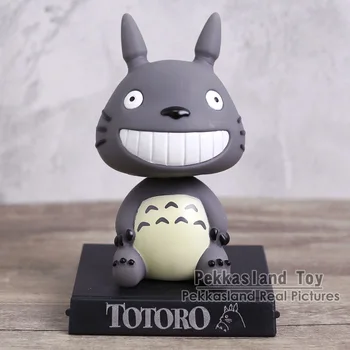 

My Neighbor Totoro Cartoon Kawaii Bobble Head Doll PVC Action Figure Collectible Model Toy 2 Styles