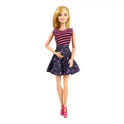 Рубашка в полоску + джинсовая юбка с принтом аксессуары для кукол для 12 дюймов Кукла Одежда домашнее платье товары девочек игрушки