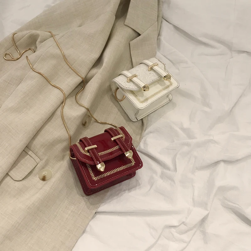 Small bag female bag 2019 new summer small fresh fashion mini bag wild single shoulder slung chain small square bag