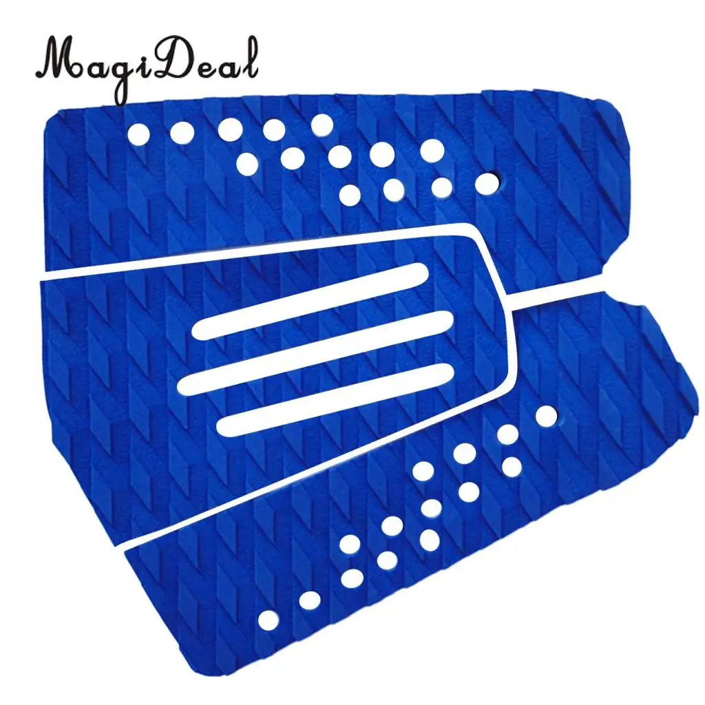 MagiDeal High Quality 3Pcs / Set Blue EVA Tail Pads Surfboard Deck Grips Traction Surfing Mat Boayboard LongBoard Surf Accessory