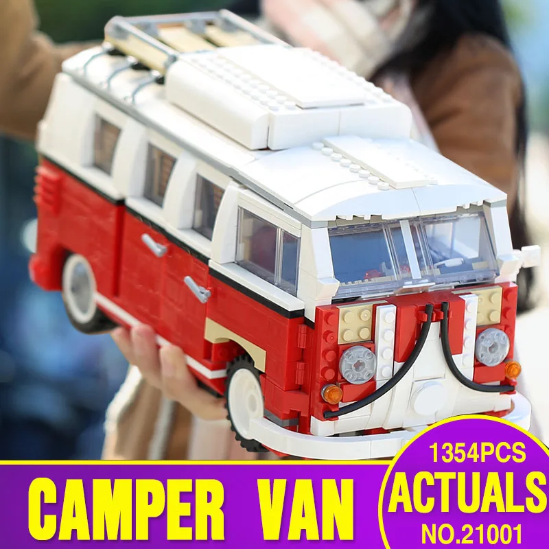 

L Model Compatible with Lego L21001 1354Pcs T1 Camper Van Models Building Kits Blocks Toys Hobby Hobbies For Boys Girls