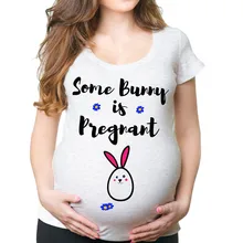 Женская футболка с цветочным принтом и кроликом для беременных; футболка; Одежда для беременных; ropa maternidad Maternity