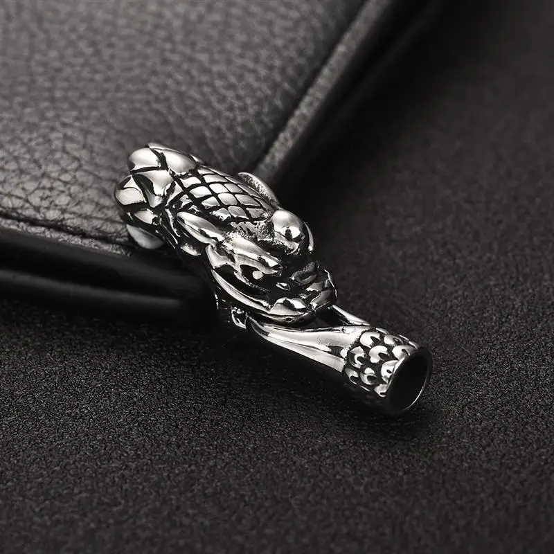 Застежка Пряжка мужская из нержавеющей стали с бусинами в виде головы