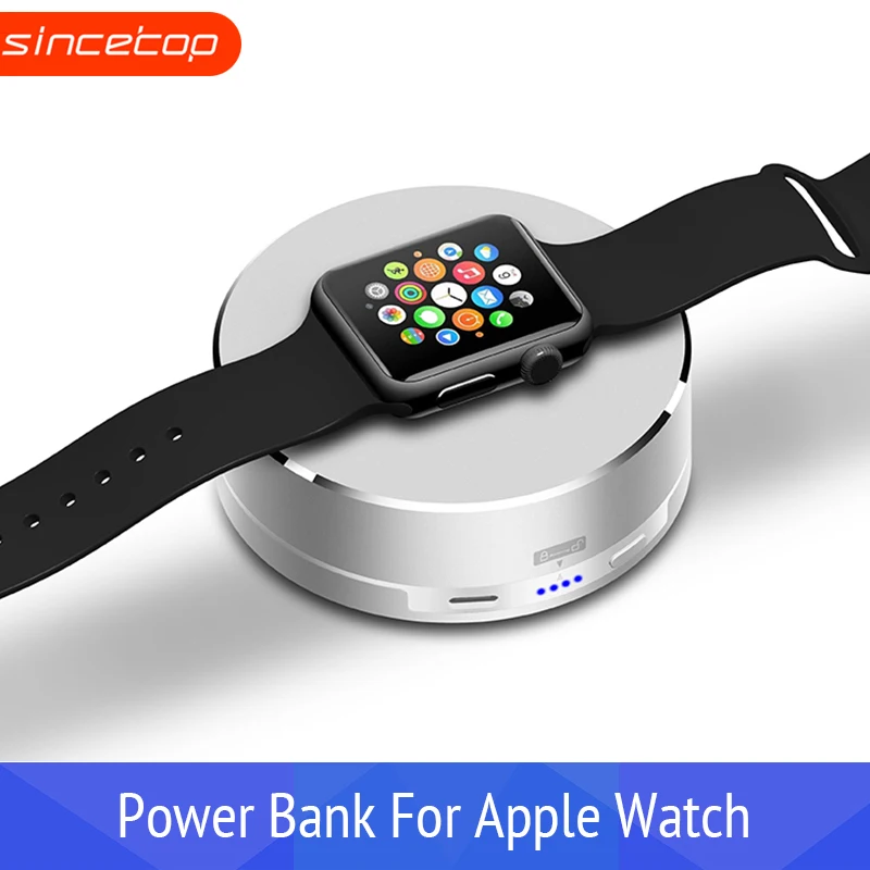 Портативное беспроводное зарядное устройство док-станция для iphone watch 1500mAh повербанк внешний аккумулятор банк питания для Apple Watch зарядное устройство