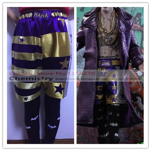 

Suicide Squad Jared Leto Batman Joker Jacket Cosplay star bat pants Costume