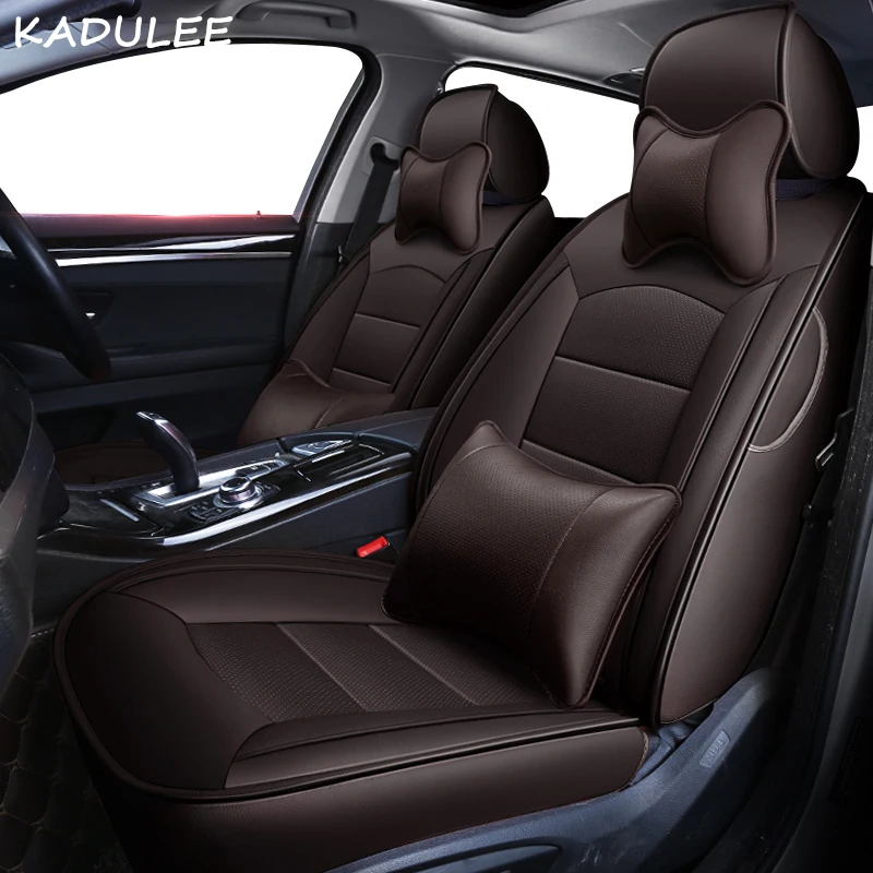 KADULEE чехол для автокресла из натуральной кожи на заказ для Lincoln MKZ, автомобильные аксессуары, чехлы для сидений, полный набор кожаных чехлов для автокресла