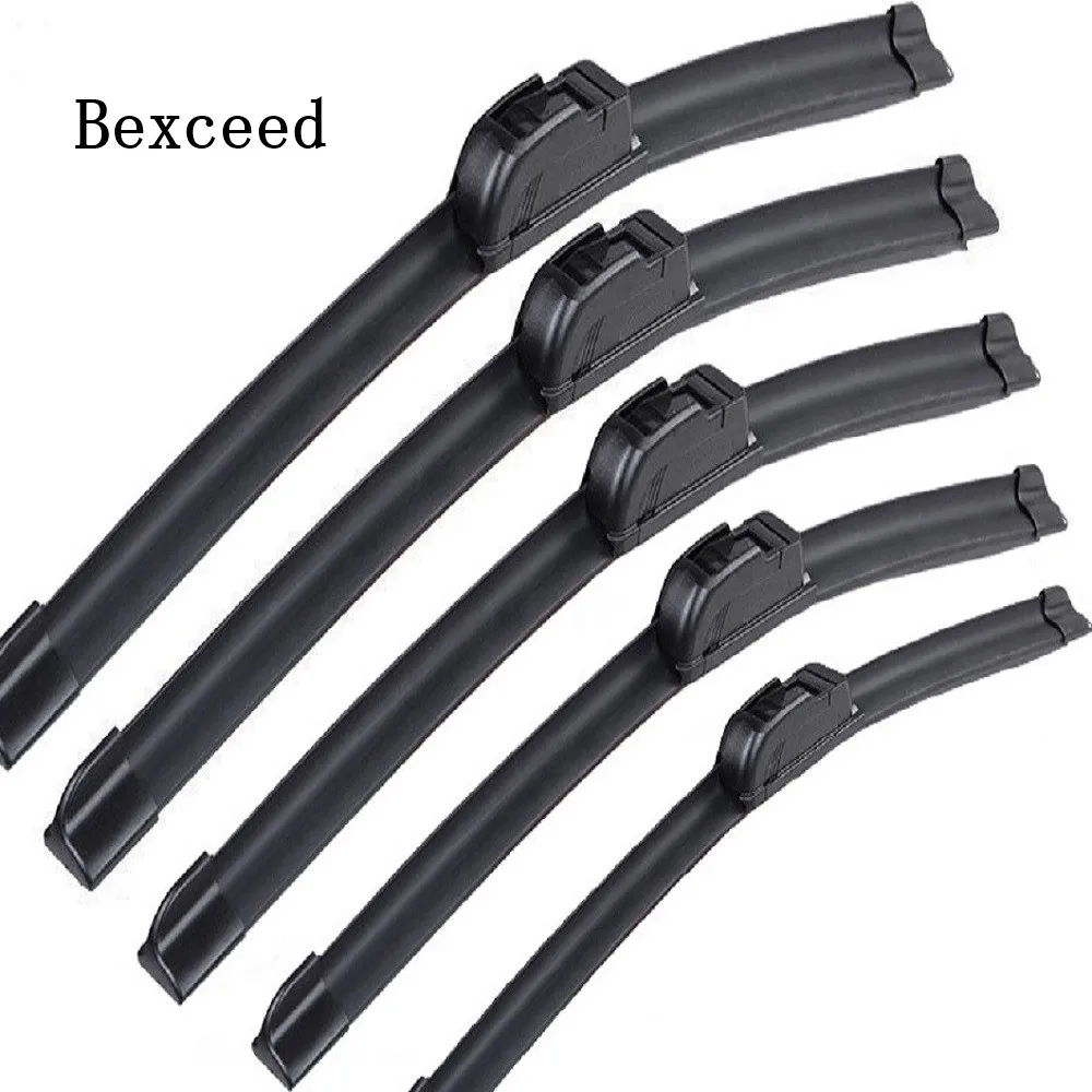 Universal U type Soft Frameless Bracketless Rubber Car Windshield Wiper Blade 12"13"14"15"16"17