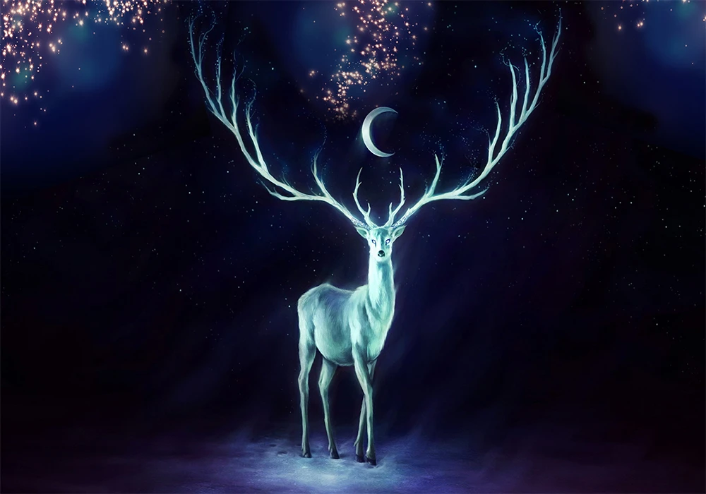 Custom wallpaper modern beautiful dream starry sky deer background wall - silk waterproof material Custom wallpaper modern beautiful dream starry sky deer background wall - silk waterproof material