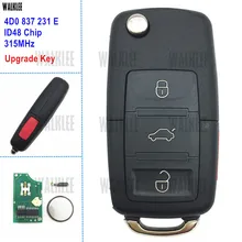 WALKLEE Модернизированный дистанционный ключ Подходит для Audi 4D0 837 231 E/4D0837231E/231E для A4 S4 A6 A8 TT Allroad Cabriolet 315 МГц