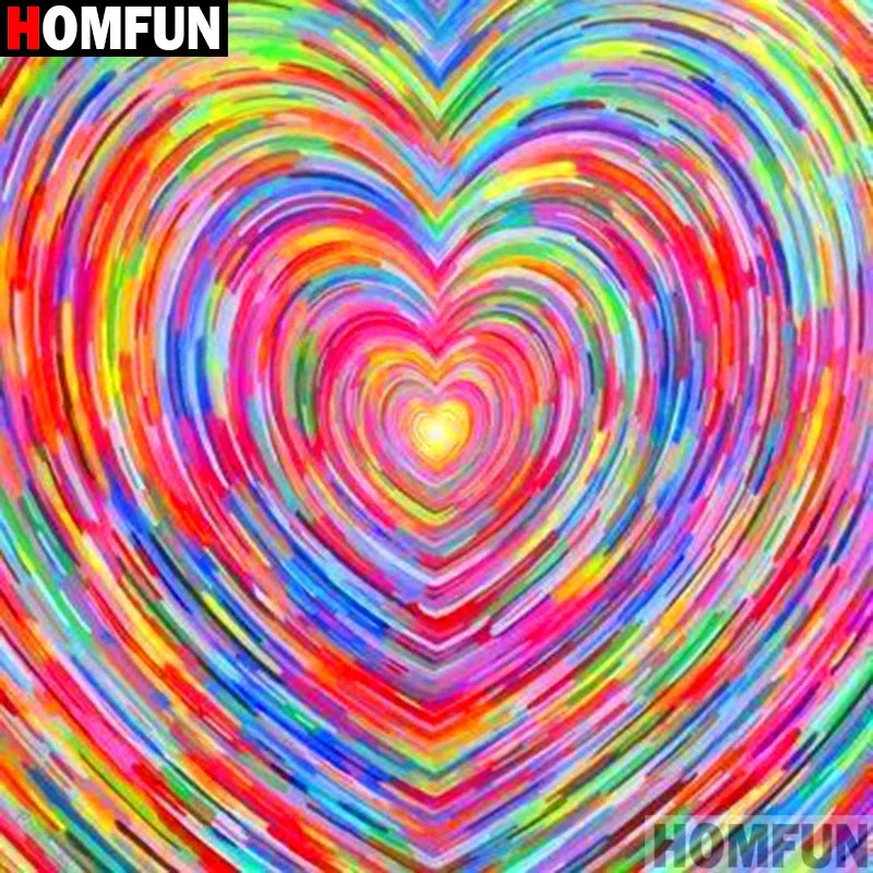 

HOMFUN Full Square/Round Drill 5D DIY Diamond Painting "heart" Embroidery Cross Stitch 5D Home Decor A16773