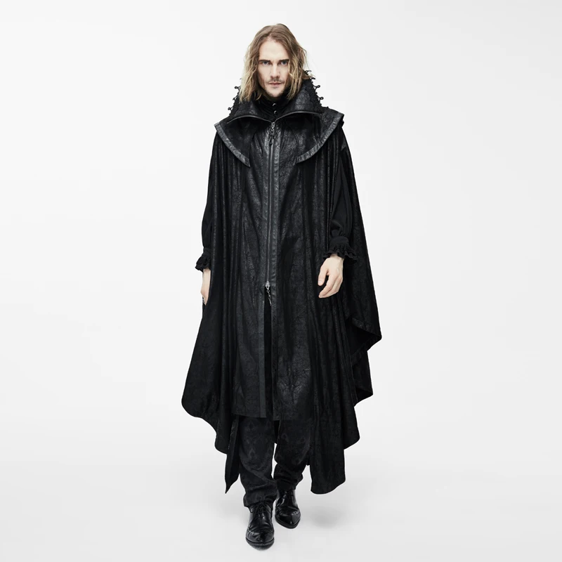Devil Fashion Steampunk Men Long Cloak Coats Punk Gothic Halloween Dark ...