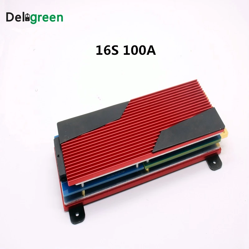 

Deligreen 16S 100A 48V PCM/PCB/BMS for Li-FePO4 battery pack 18650 Lithion Ion Battery Pack