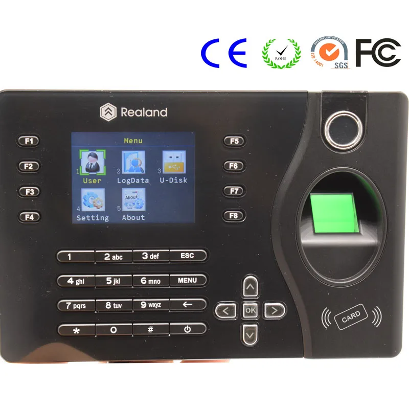 2.4 Inch TFT Color Display Employee TCP/IP Fingerprint Time Attendance Usb Time Recorder Realand A-C081 2.4 Inch TFT Color Display Employee TCP/IP Fingerprint Time Attendance Usb Time Recorder Realand A-C081