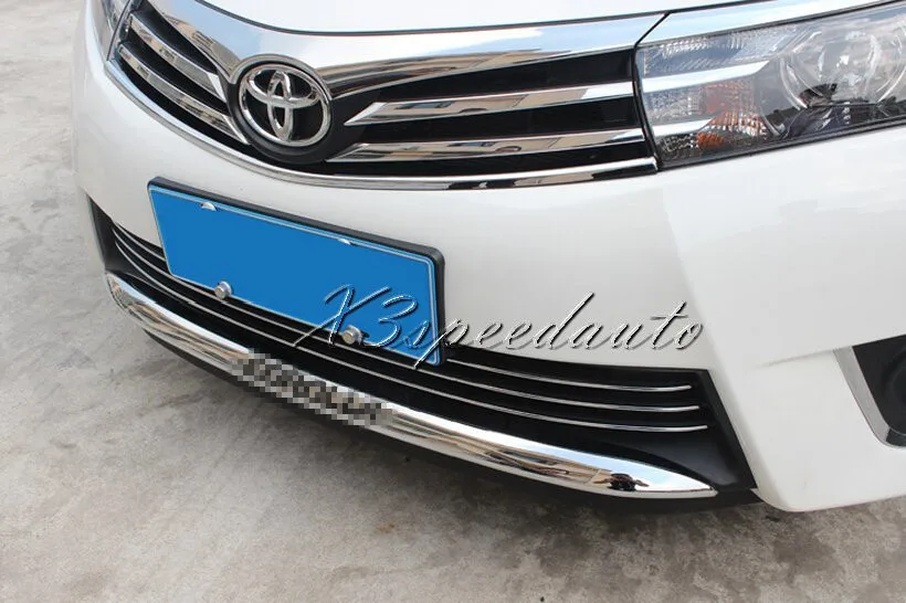 Совершенно новый хромированный передний бампер Защитная Накладка для Toyota Corolla 2014