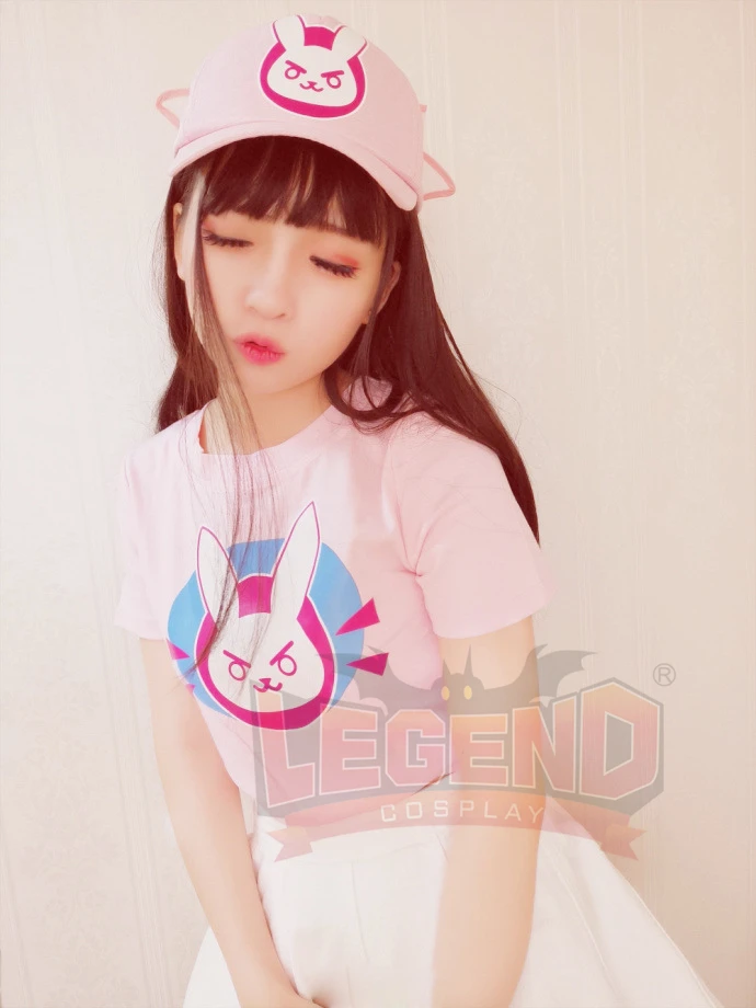 Розовая Кепка для косплея Hana Song DVA d.va|Костюмы аниме| |