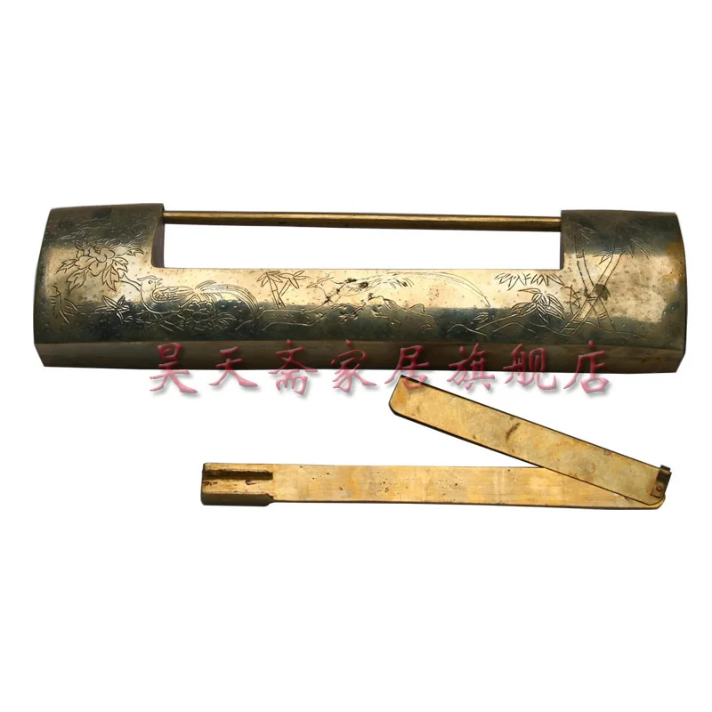 

[Haotian vegetarian] antique copper lock / Ming and Qing antique furniture, brass fittings / Chinese decoration copper fittings