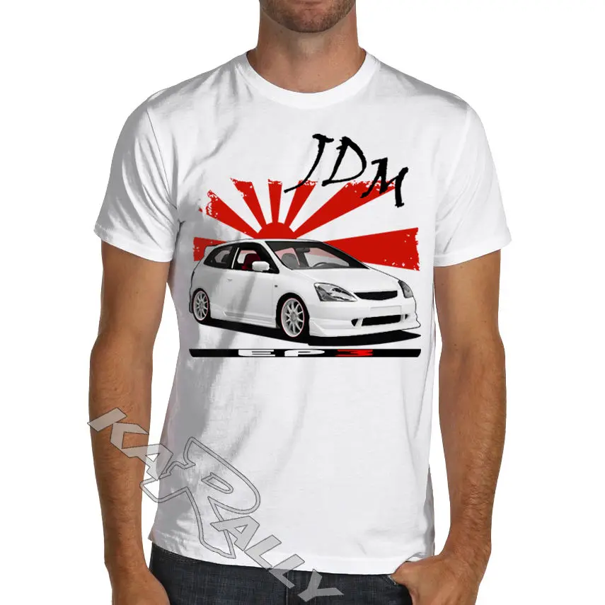 

JDM Civic EP2 EP3 Racinger T Shirt Type R B16 B18 K20 White or Gray Mugen fear cosplay liverpool tshirt mens pride dark clothes
