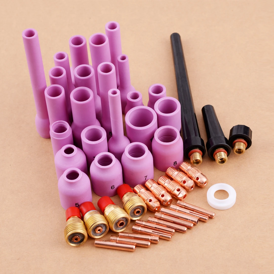 

LETAOSK 46pcs TIG Gas Lens Collet Body Assorted Size Fit For TIG Welding Torch SR WP9 WP20 WP25