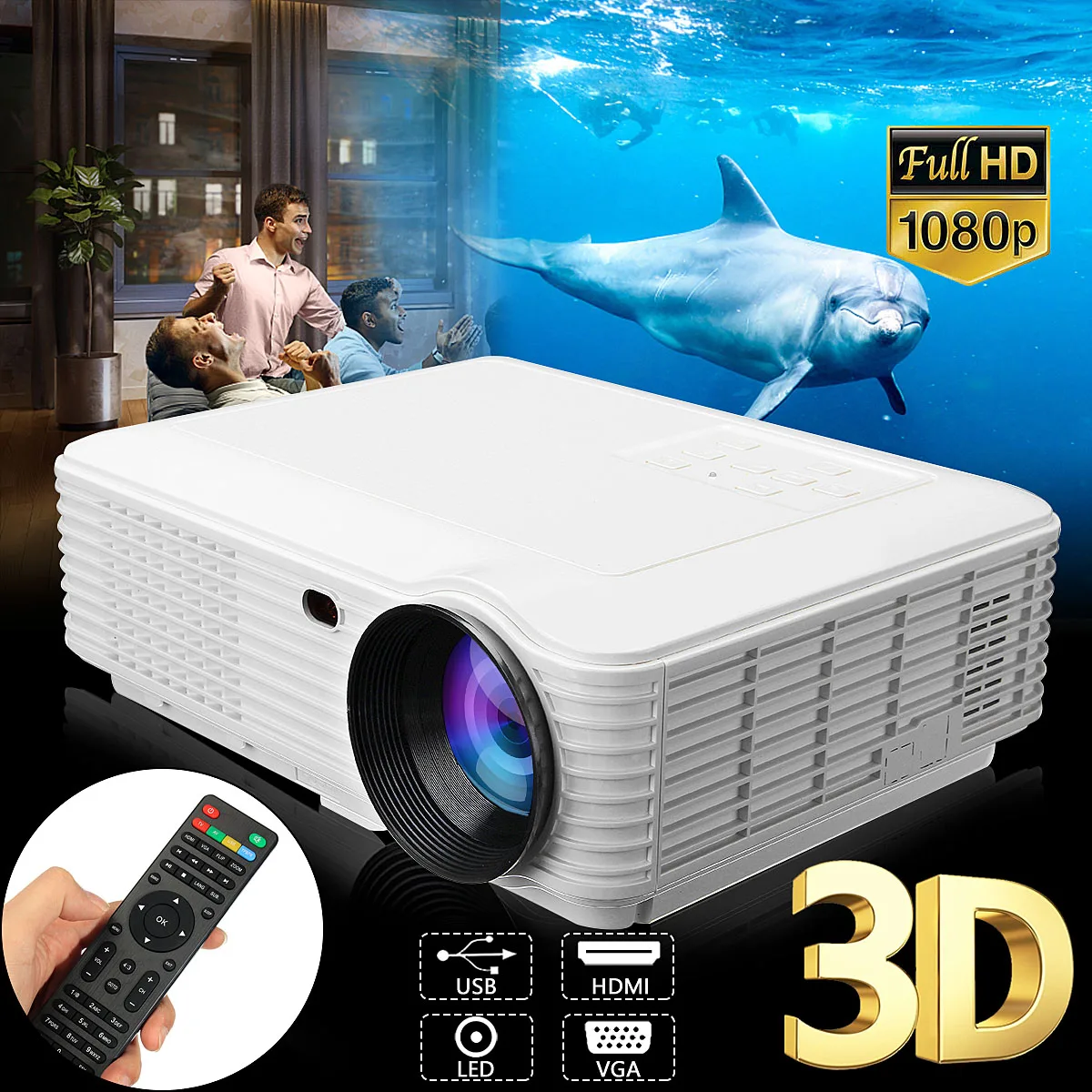 SV-228 1080P LED Mini Portable Projector 1280x800 HDMI USB AV SD 330 Lumens Digital HD Home Theater Projector SV-228 1080P LED Mini Portable Projector 1280x800 HDMI USB AV SD 330 Lumens Digital HD Home Theater Projector